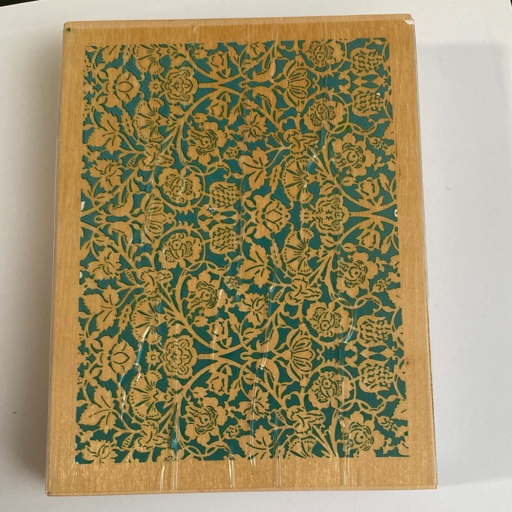 Floral Patterned Wooden Stamp